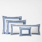 Double Border Classic Smooth Wrinkle-Free Sateen Sham - Infinity Blue, Standard