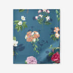 Cameilla Floral Premium Smooth Premium Smooth Wrinkle-Free Sateen Flat Bed Sheet - Blue, Twin/Twin XL