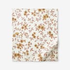 Remi Ditsy Floral Classic Crisp Cotton Percale Flat Bed Sheet - Rust, Twin/Twin XL