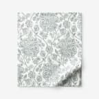 Maison Floral Luxe Smooth Sateen Flat Bed Sheet - White, Twin/Twin XL