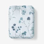 Floral Trail Luxe Smooth Sateen Fitted Bed Sheet - Blue, Twin