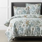Mona Floral Premium Smooth Wrinkle-Free Sateen Duvet Cover - Gray, Twin/Twin XL