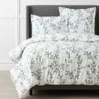 Valentina Floral Luxe Smooth Sateen Comforter - White, Twin/Twin XL