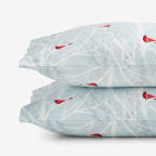 Winter Cardinal Premium Ultra-Cozy Cotton Flannel Pillowcases - Blue, King