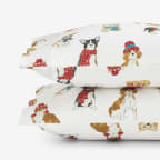 Classy Dogs Premium Ultra-Cozy Cotton Flannel Pillowcases - White, King