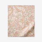 Vintage Paisley Classic Cool Cotton Percale Flat Bed Sheet - Blush, Twin