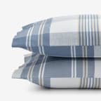 Oversized Plaid Premium Ultra-Cozy Cotton Flannel Pillowcases - Gray, Standard