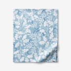 Misty Leaf Premium Ultra-Cozy Cotton Flannel Flat Bed Sheet - Blue, Twin/Twin XL