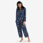 Printed Voile Womens Pajama Set - Pop Tulip, S