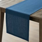Solid Linen Table Runner - Dark Blue