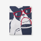 Dog Summer Knit Throw - Blue