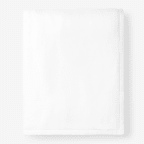 Cotton Fleece Blanket - White, Twin