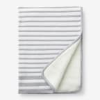 Stripe Knit Baby Blanket - Gray