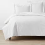 Classic Cool Organic Cotton Percale Bed Duvet Cover - White, Twin