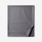 Classic Smooth Wrinkle-Free Sateen Flat Bed Sheet - Stone Gray, Twin