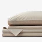 Premium Cool Supima® Cotton Percale Bed Sheet Set - Feather Gray, Twin