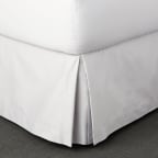 Classic Smooth Sateen 14 in. Drop Bed Skirt - White, Twin
