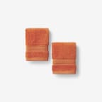 Turkish Cotton Washcloths, Set of 2 - Burnt Orange