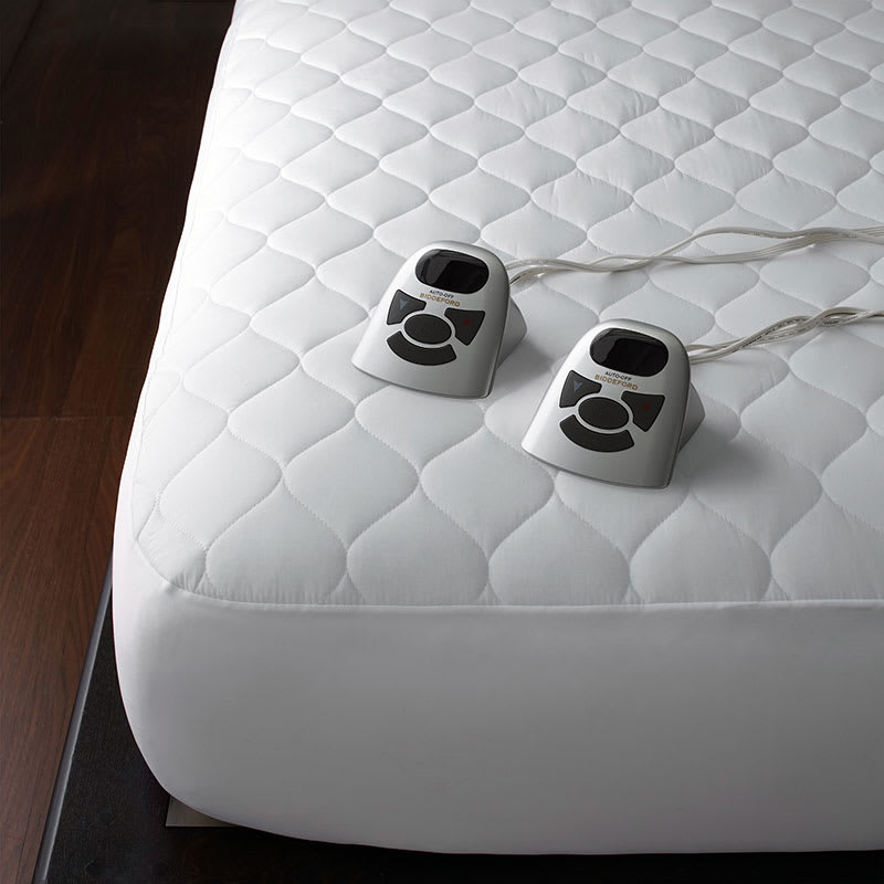 Quilted Heated Mattress Pad - White, Size Twin, Cotton | The Company Store