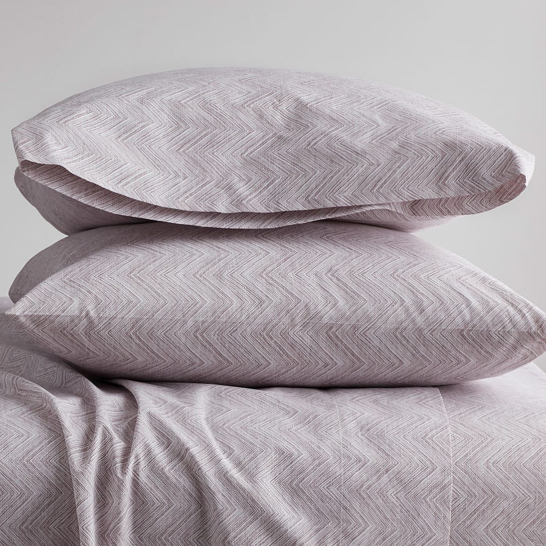 Herringbone Hues of Bubblegum Pink by Friztin Herringbone Sheet Set Pink Orange Sheet Set with Spoonflower Fabrics