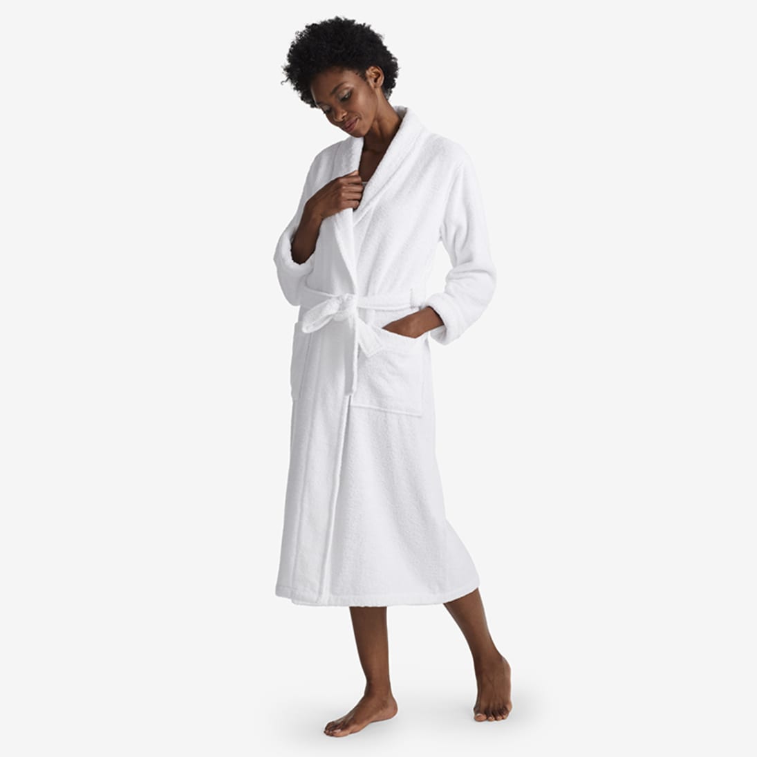Winwinus Mens Pure Cotton Extra Long Plus Size Short-Sleeve Spa Robe
