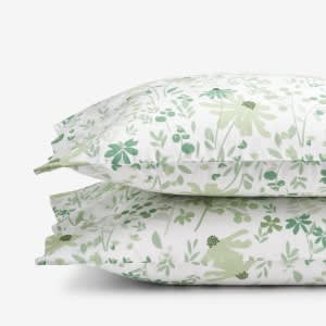 Company Cotton™ Naomi Bloom Percale Pillowcases in Green