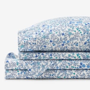 Company Organic Cotton™ Claire Percale Sheet Set in Blue