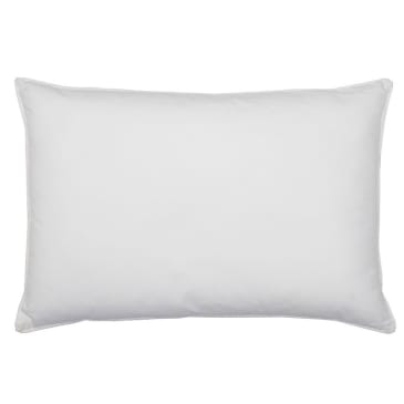 16 inch Down Pillow Square Decorative Pillow Insert Cotton Fabric Feather White