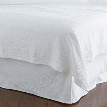Putnam Cotton Matelasse 14 In Drop Bed, Gray Queen Size Bed Skirt