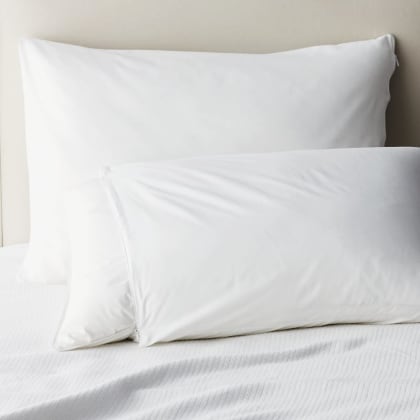 Cotton Pillow Protector - White