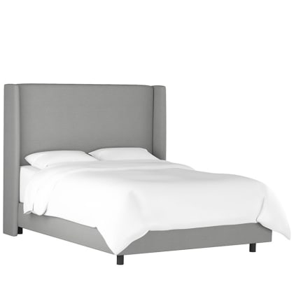 Gramercy Velvet Bed - Steel Gray