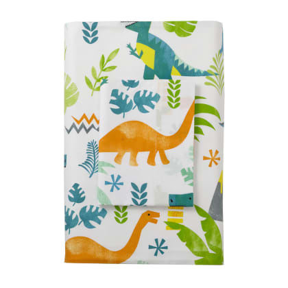 Giant Dinos Company Essentials Percale Flat Sheet