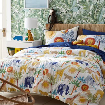 Company Kids™ Jungle Animals Organic Cotton Percale Comforter Set