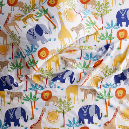 Company Kids™ Jungle Animals Organic Cotton Percale Sheet Set