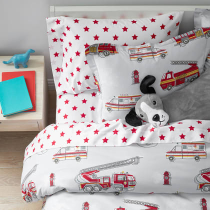 Company Kids™ Firetrucks Organic Cotton Percale Comforter