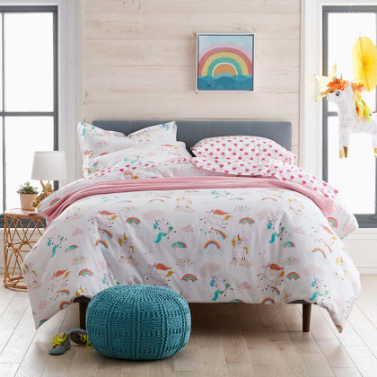 Company Kids™ Playful Unicorn Organic Cotton Percale Sheet Set