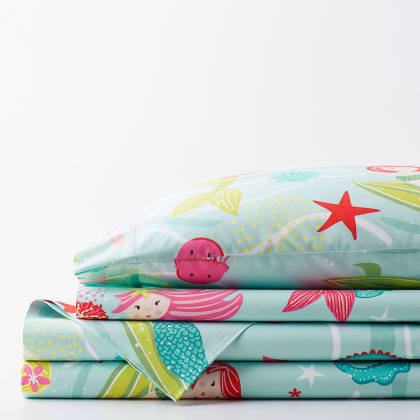 Company Kids™ Ocean Mermaid Organic Cotton Percale Sheet Set