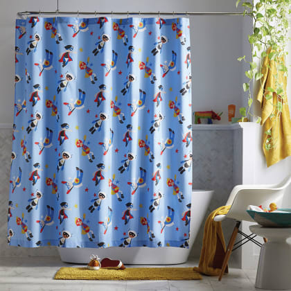 Company Kids™ Superheroes Organic Cotton Percale Shower Curtain