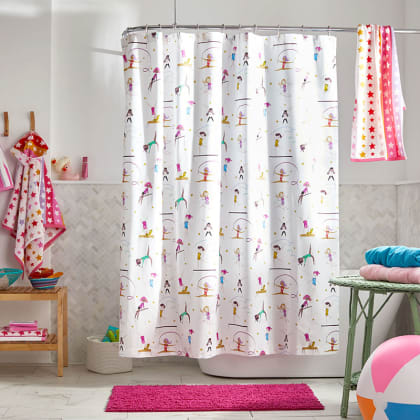 Company Kids™ Little Gymnasts Organic Cotton Percale Shower Curtain