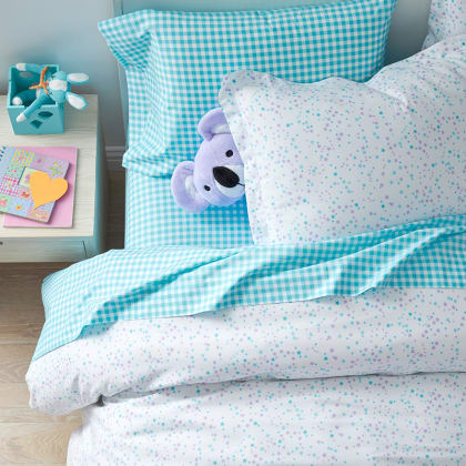 Company Kids™ Starlight Organic Percale Comforter - Turquoise