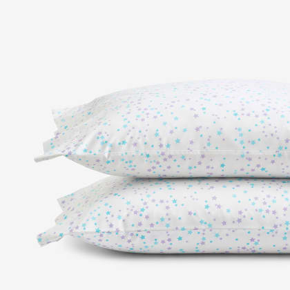 Company Kids™ Starlight Organic Percale Pillowcases - Turquoise