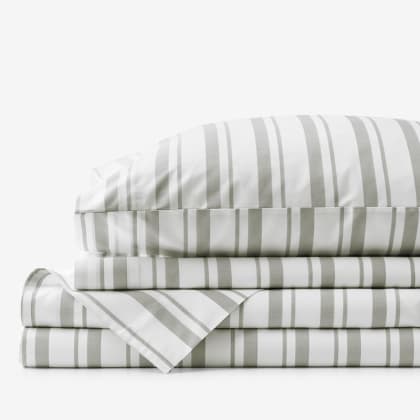 Company Kids™ Stripe Organic Cotton Percale Sheet Set - Gray
