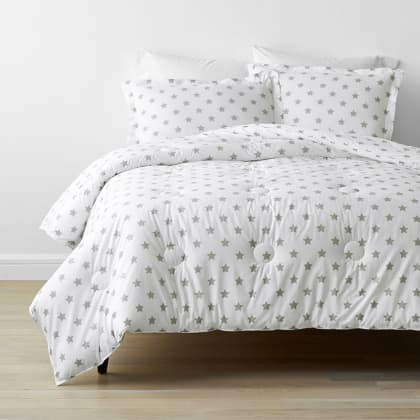 Company Kids™ Stars Organic Cotton Percale Comforter Set - Gray