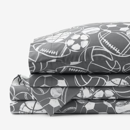 Company Kids™ Sports Balls Organic Cotton Percale Sheet Set  - Gray