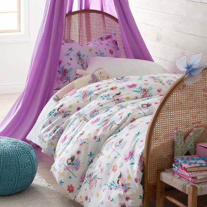 Company Kids™ Floral Fairies Organic Cotton Percale Duvet Cover Set  - Multi