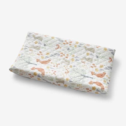 Company Kids™ Forest Animals Organic Cotton Percale Quilted Changing Pad Cover