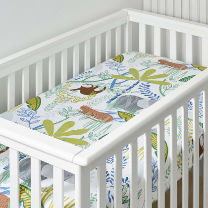 Company Kids™ Jungle Organic Cotton Percale Fitted Crib Sheet