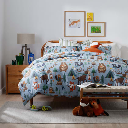 Company Kids™ Animal Campers Organic Cotton Percale Duvet Cover Set
