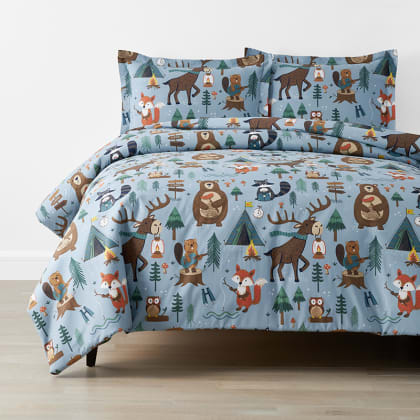 Company Kids™ Animal Campers Organic Cotton Percale Duvet Cover Set