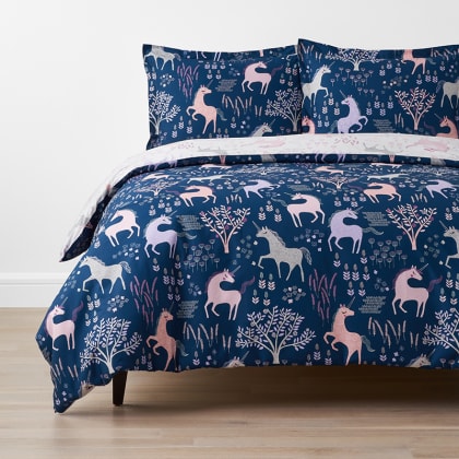 Company Kids™ Unicorn Forest Organic Cotton Percale Duvet Cover Set